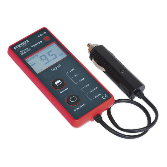 Sealey AK500 Battery & Alternator Tester 12V - LCD Screen Sealey