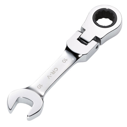 Draper 27965 HI-TORQ® Metric Stubby Flexible Head Ratchet Combination Spanner 10mm Draper