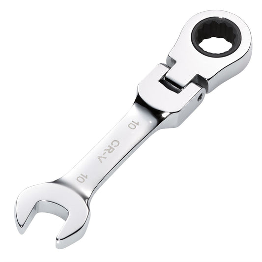Draper 27965 HI-TORQ® Metric Stubby Flexible Head Ratchet Combination Spanner 10mm Draper