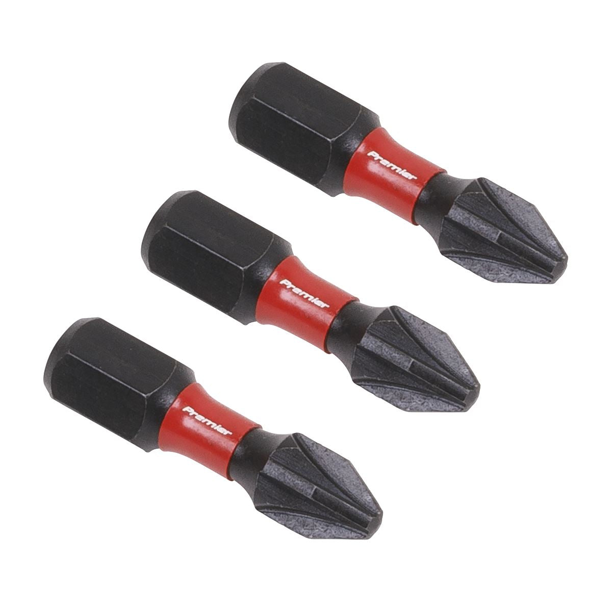 Sealey AK8208 Pozi #2 Impact Power Tool Bits 25mm - 3pc Sealey