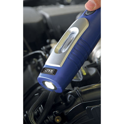 Sealey LED3602B Rechargeable 360° Inspection Light 4W & 3W SMD LED Blue Lithium-ion Sealey