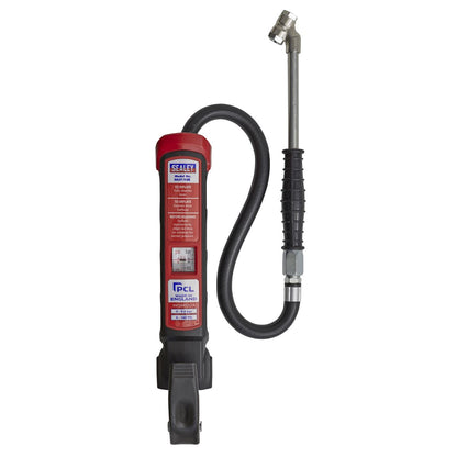Sealey SA37/93B Anodised Tyre Inflator with Twin Push-On Connector Sealey