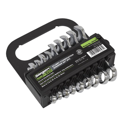 Siegen S01157 Stubby Combination Spanner Set 9pc - Metric Siegen