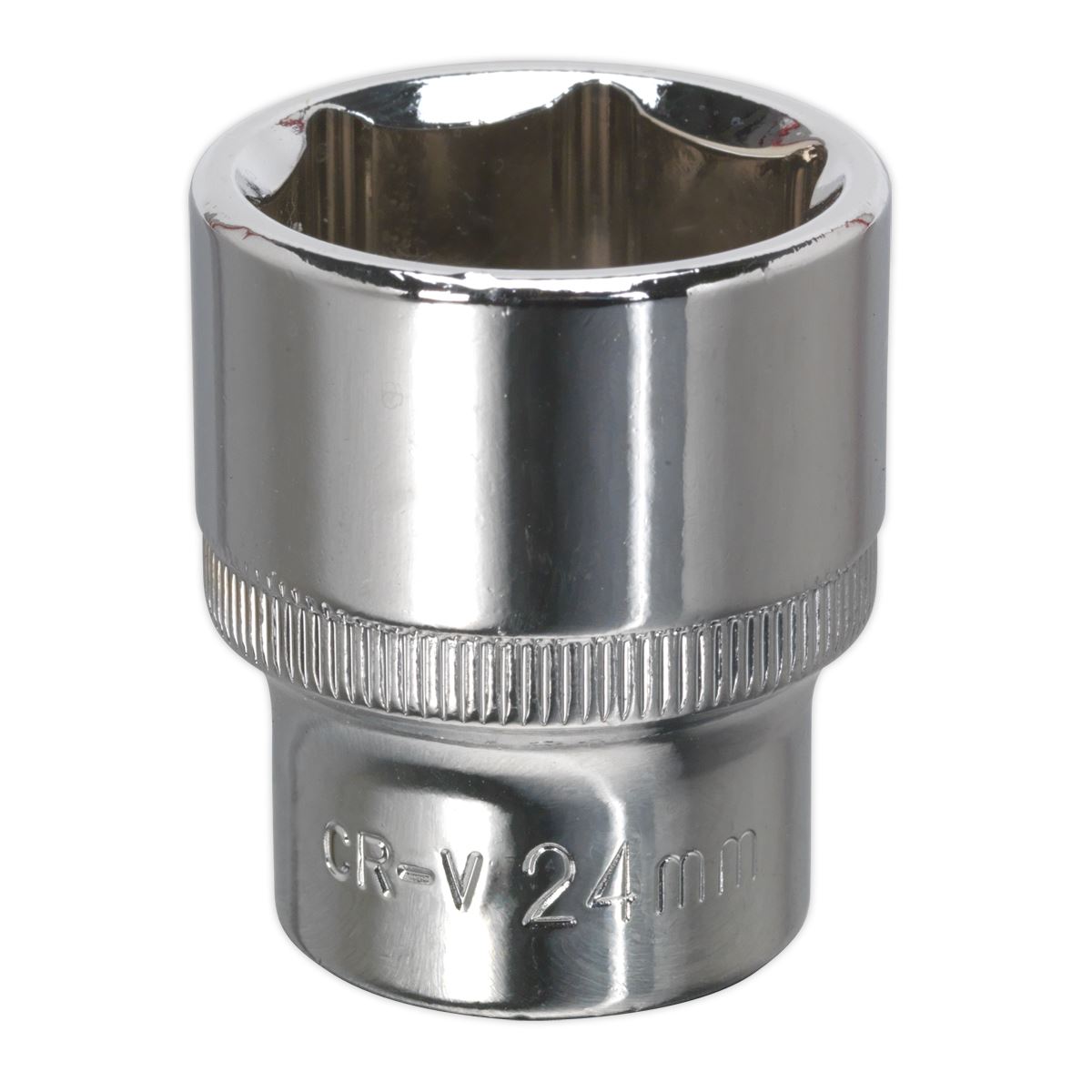 Sealey SP1224 WallDrive® Socket 24mm 1/2"Sq Drive Fully Polished Sealey