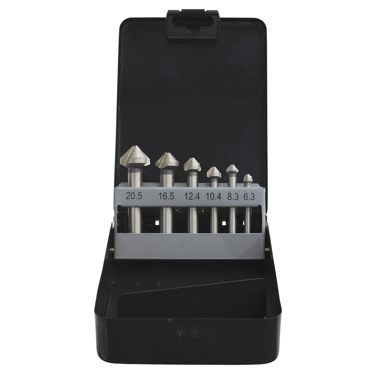 Sealey CSSET6V Countersink Bit Set 6pc - 3 x V Flutes Sealey