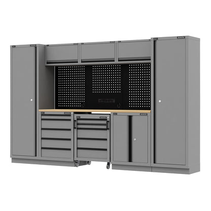 Sealey APMSBESTACK01W Superline PRO® Black Edition Storage System with Rubber Wood Worktop 3.24m Sealey
