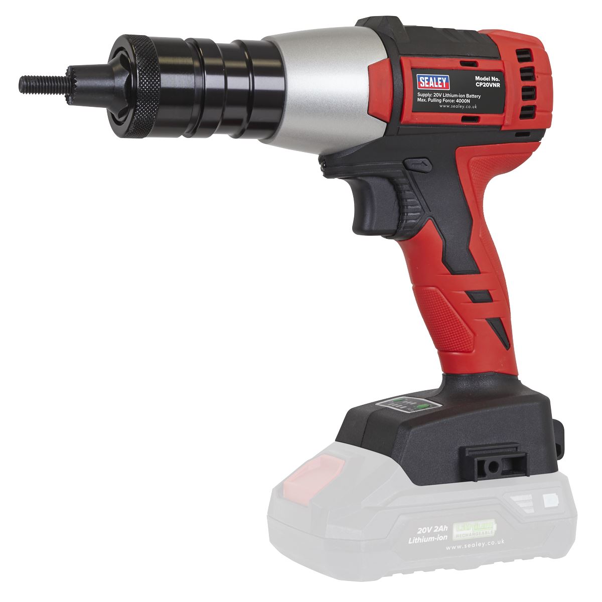 Sealey CP20VNR Brushless Cordless Nut Riveter 20V SV20 Series - Body Only Sealey
