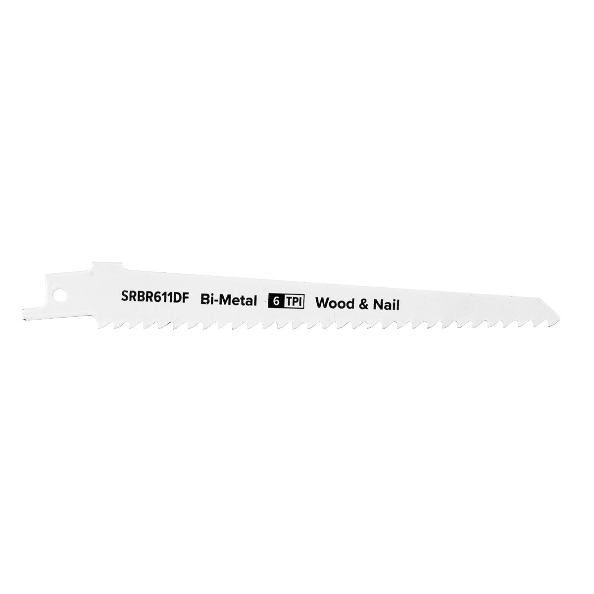 Sealey SRBR611DF Reciprocating Saw Blade Wood & Nail 150mm 6tpi - Pack of 5 Sealey