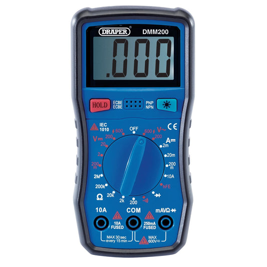 Draper 41817 200 Series Manual Ranging Digital Multimeter 600V AC/DC Draper