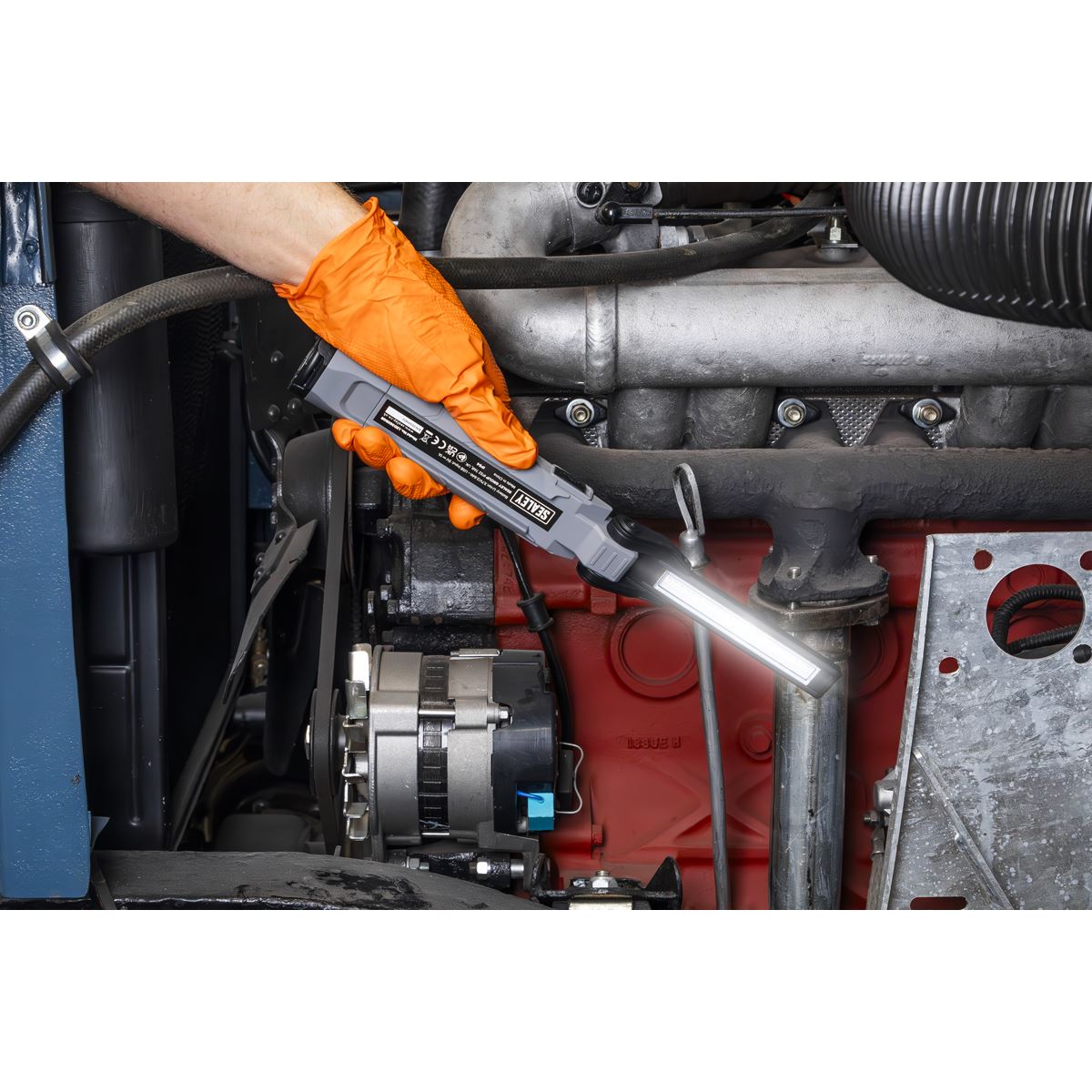 Sealey LED3605GR Rechargeable 360° Inspection Light 10W & 2 x 4W SMD LED Grey Sealey