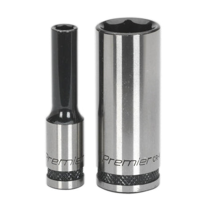 Sealey AK7970 Socket Set 32pc 1/4"Sq Drive 6pt WallDrive® Metric Premier Black Sealey