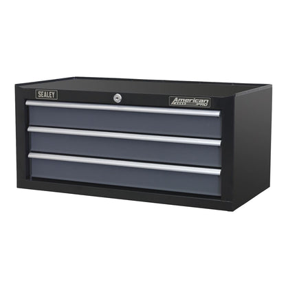Sealey AP3503TB Mid-Box Tool Chest 3 Drawer with Ball-Bearing Slides - Black/Grey Sealey