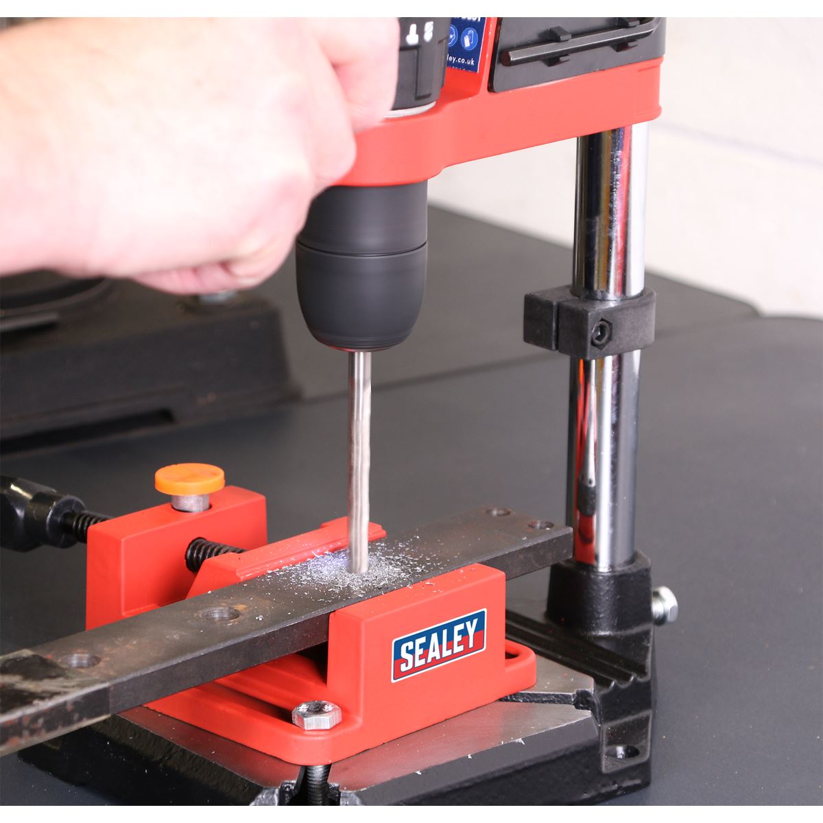 Sealey DS01 Drill Stand with Cast Iron Base 500mm & 65mm Vice Sealey