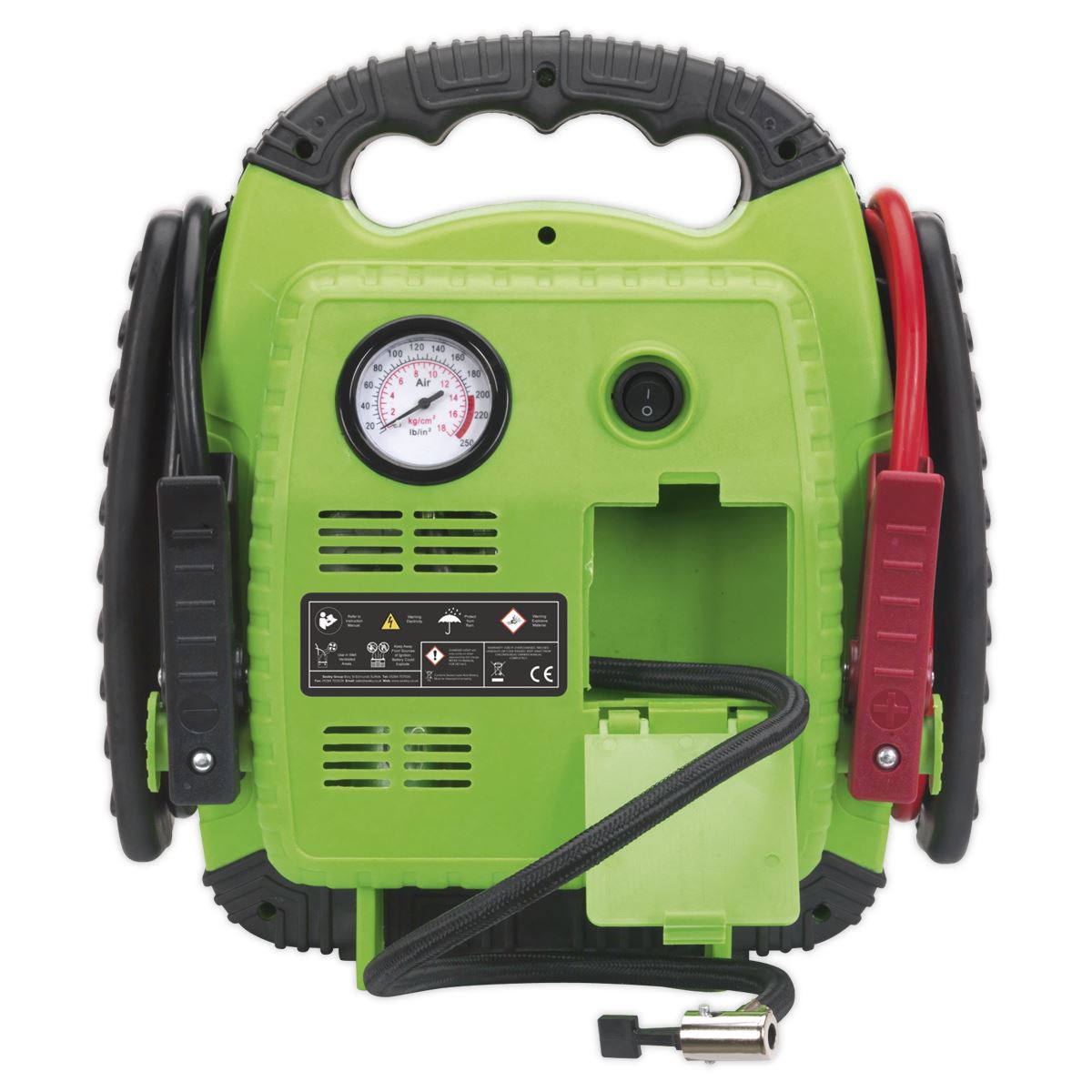 Sealey RS1322HV RoadStart® Emergency Jump Starter with Air Compressor 12V 900 Peak Amps Sealey