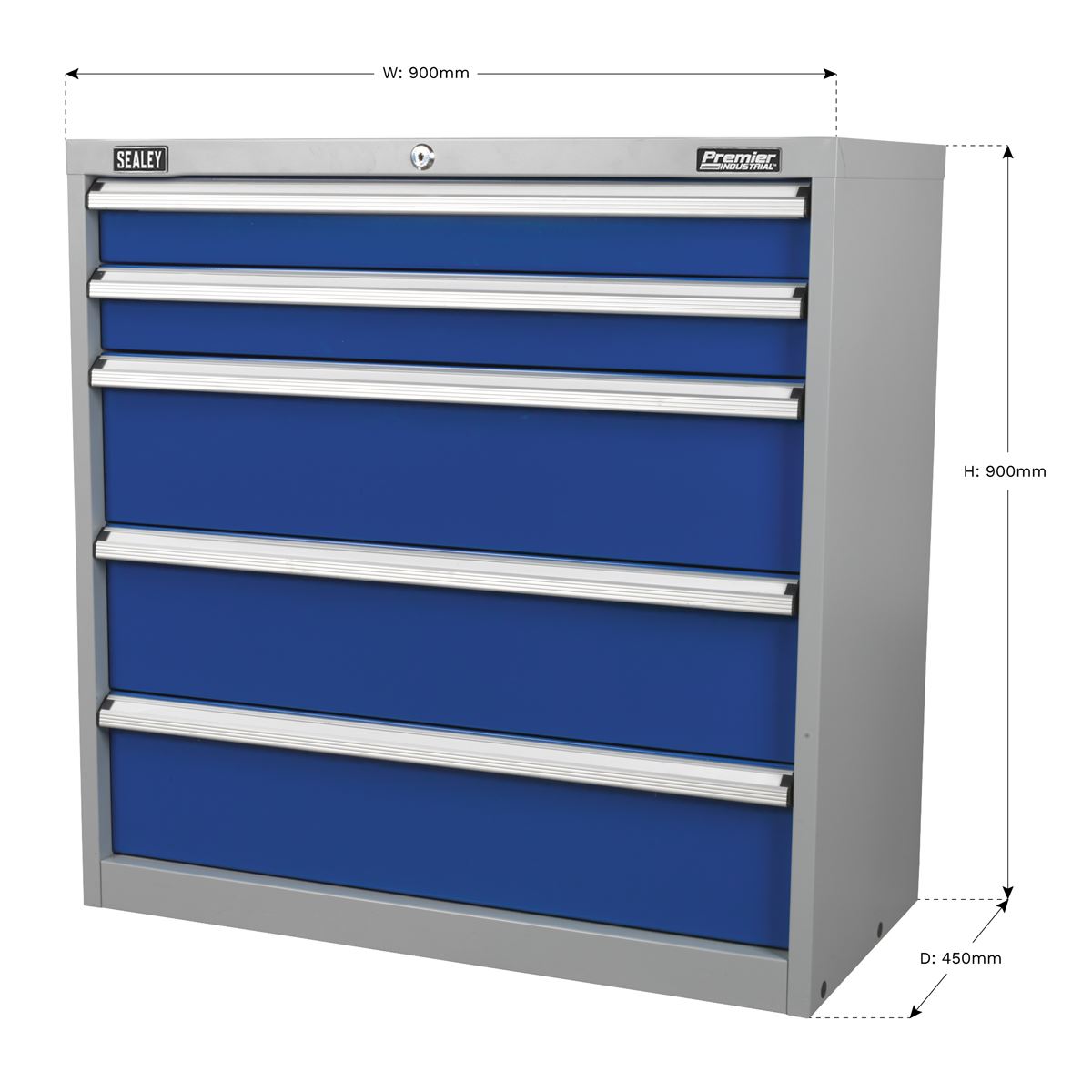 Sealey API9005 Industrial Cabinet 5 Drawer Sealey