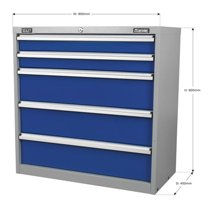 Sealey API9005 Industrial Cabinet 5 Drawer Sealey