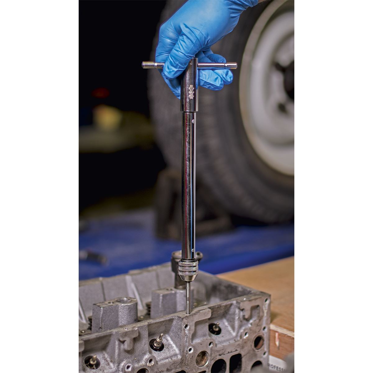 Sealey AK879WL Ratchet Tap Wrench Long Handle M5-M12 Sealey