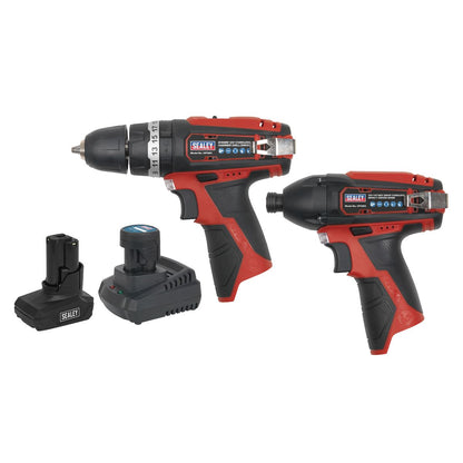 Sealey CP1200COMBO6 2 x 12V SV12 Series Cordless Power Tool Combo Kit Sealey