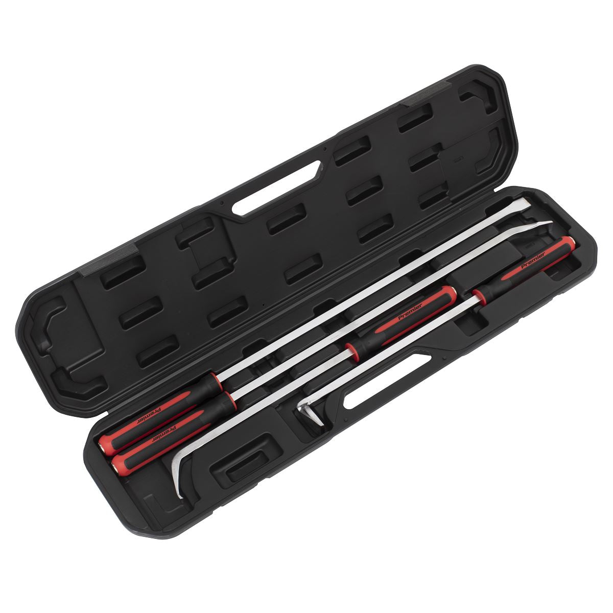 Sealey AK9100 Pry Bar Set 4pc Heavy-Duty with Hammer Cap Sealey