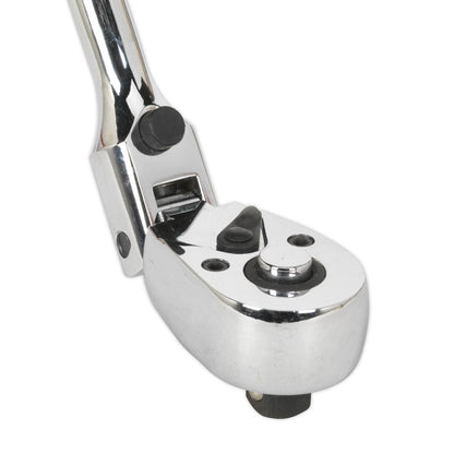 Sealey AK6697 Ratchet Wrench Flexi-Head Extra-Long 455mm 3/8"Sq Drive Sealey