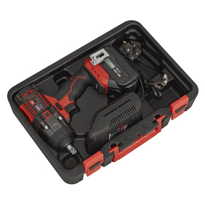 Sealey CP650LI Cordless Brushless Impact Wrench 18V 4Ah Lithium-ion 1/2"Sq Drive Sealey