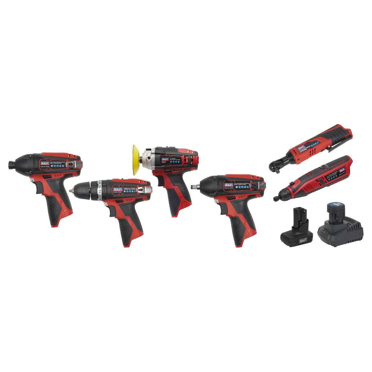 Sealey CP1200COMBO2 6 x 12V SV12 Series Cordless Power Tool Combo Kit Sealey
