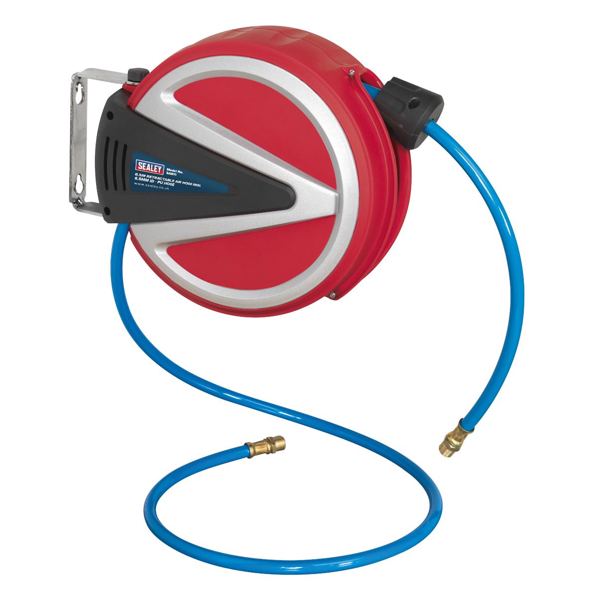 Sealey SA811 Retractable Air Hose Reel 6.5m Ø6.5mm ID - PU Hose Sealey