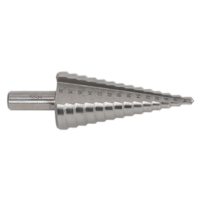 Sealey AK4732 HSS M2 Step Drill Bit 4-30mm Double Flute Sealey