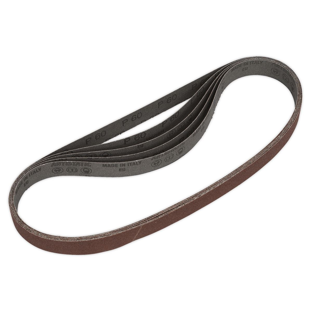 Sealey SB0020 Sanding Belt 25 x 762mm 60Grit Pack of 5 Sealey