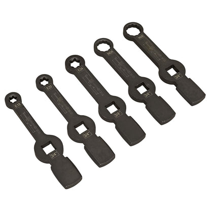 Sealey CV212 Brake Caliper Slogging Wrench Set 5pc Sealey