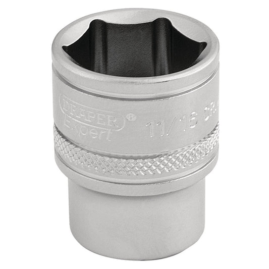 Draper 16573 6 Point Imperial Socket 3/8" Sq. Dr. 11/16" Draper
