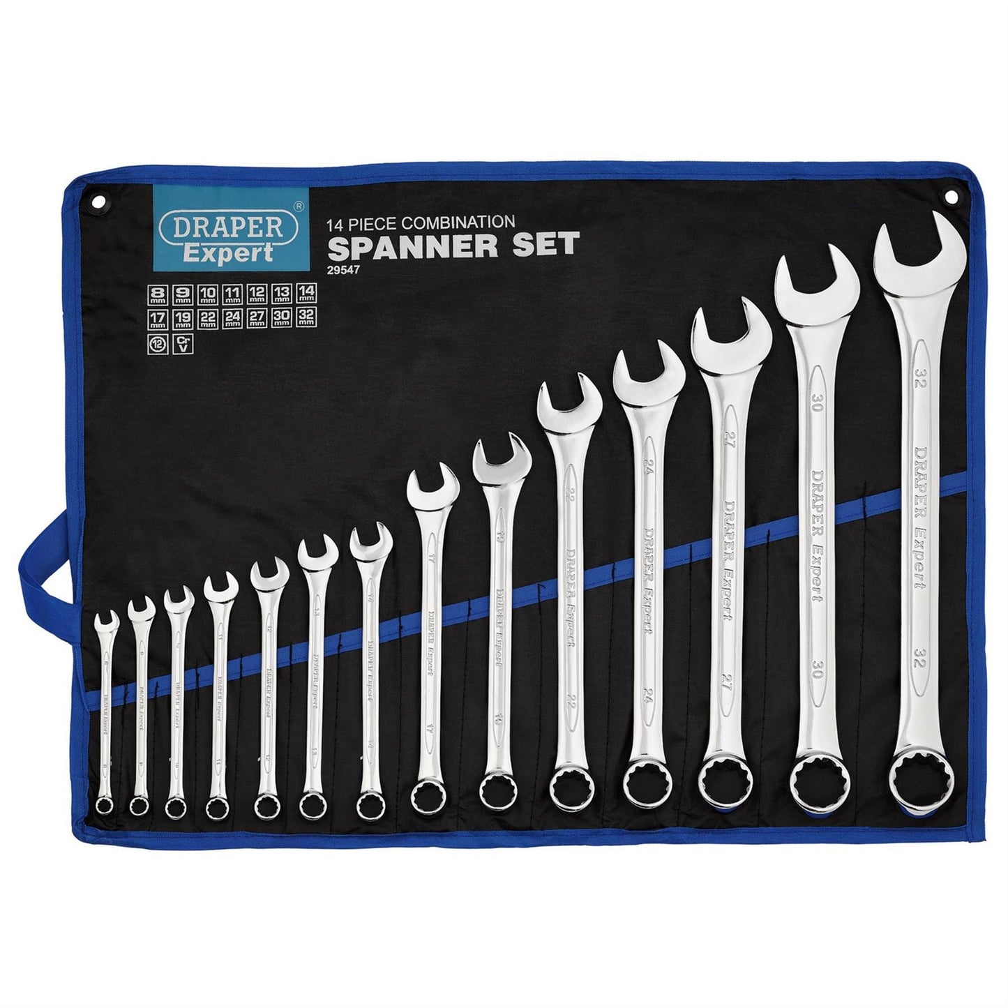 Draper 29547 Expert HI-TORQ® Metric Combination Spanner Set 14 Piece Draper