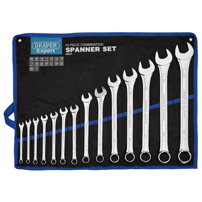 Draper 29547 Expert HI-TORQ® Metric Combination Spanner Set 14 Piece Draper