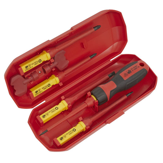 Sealey AK61280 Screwdriver Set Interchangeable 8pc - VDE Approved Sealey