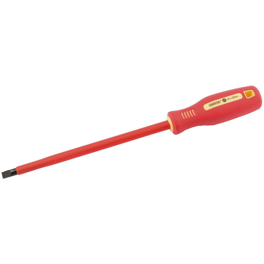 Draper 54273 Fully Insulated Plain Slot Screwdriver 8 x 200mm Sold Loose Draper