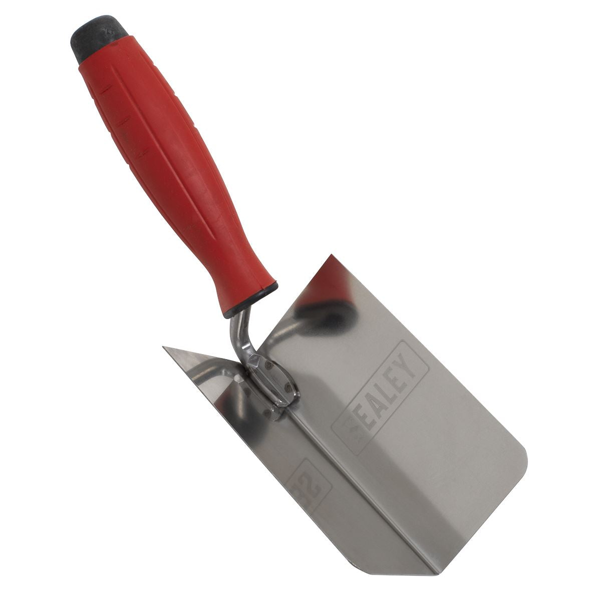 Sealey T1802 Stainless Steel Internal Corner Trowel - Rubber Handle - 120 x 60mm Sealey