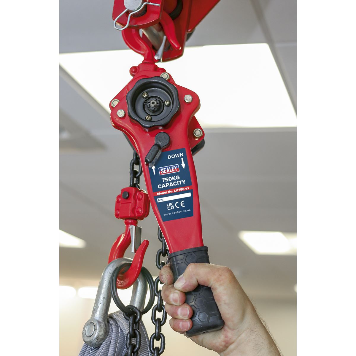 Sealey LH750 Steel Lever Hoist 750kg Sealey