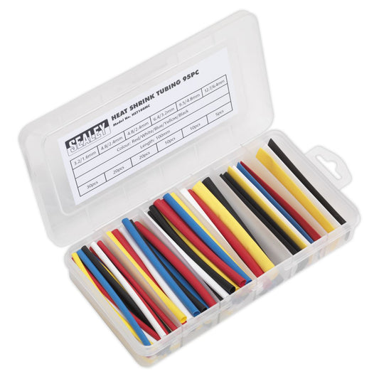 Sealey HST100MC Heat Shrink Tubing Assortment 95pc 100mm Mixed Colours Sealey