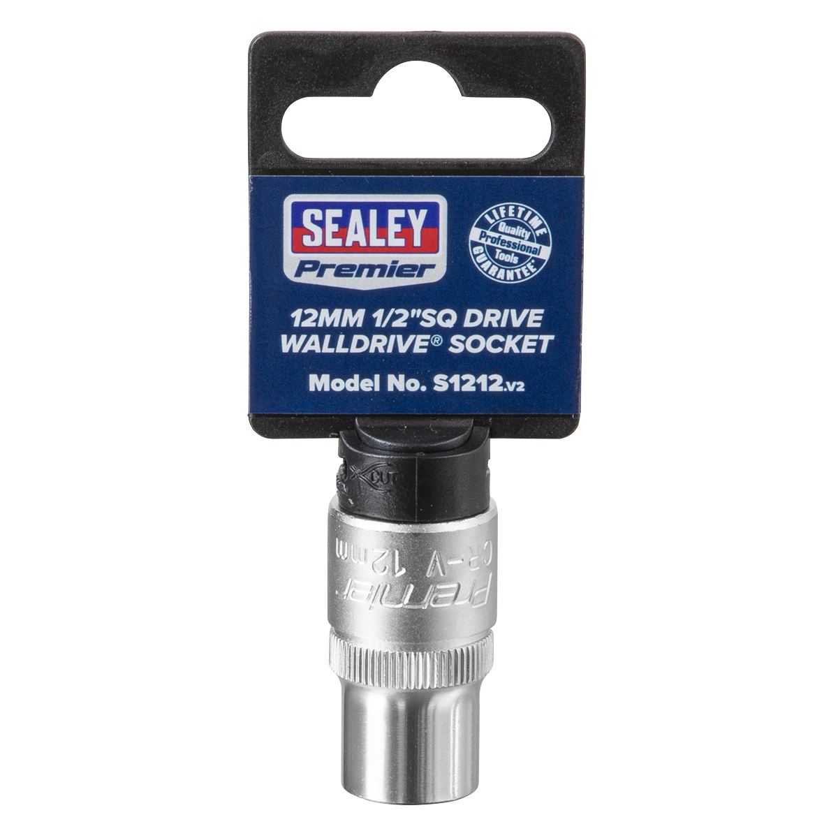 Sealey S1212 WallDrive® Socket 12mm 1/2"Sq Drive Sealey