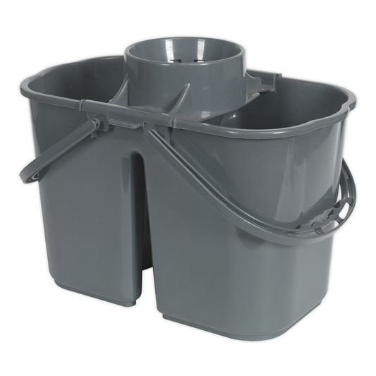 Sealey BM07 Mop Bucket 15L - 2 Compartment Sealey