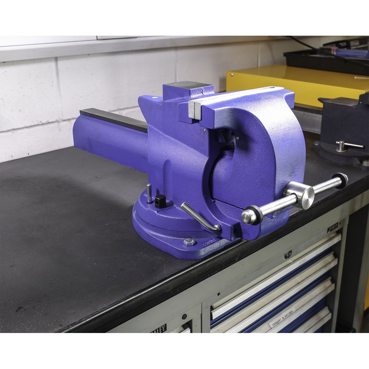 Sealey QAV200 Vice 200mm Quick Action Swivel Base Cast Iron Sealey