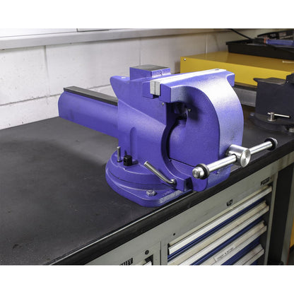 Sealey QAV200 Vice 200mm Quick Action Swivel Base Cast Iron Sealey