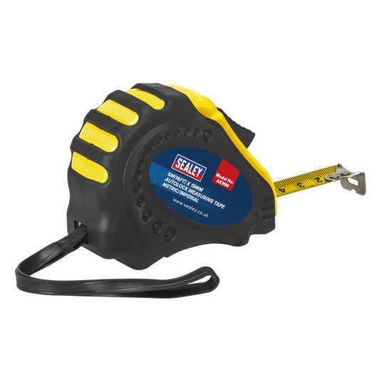 Sealey AK994 Auto Lock Tape Measure 5m(16ft) x 19mm - Metric/Imperial Sealey