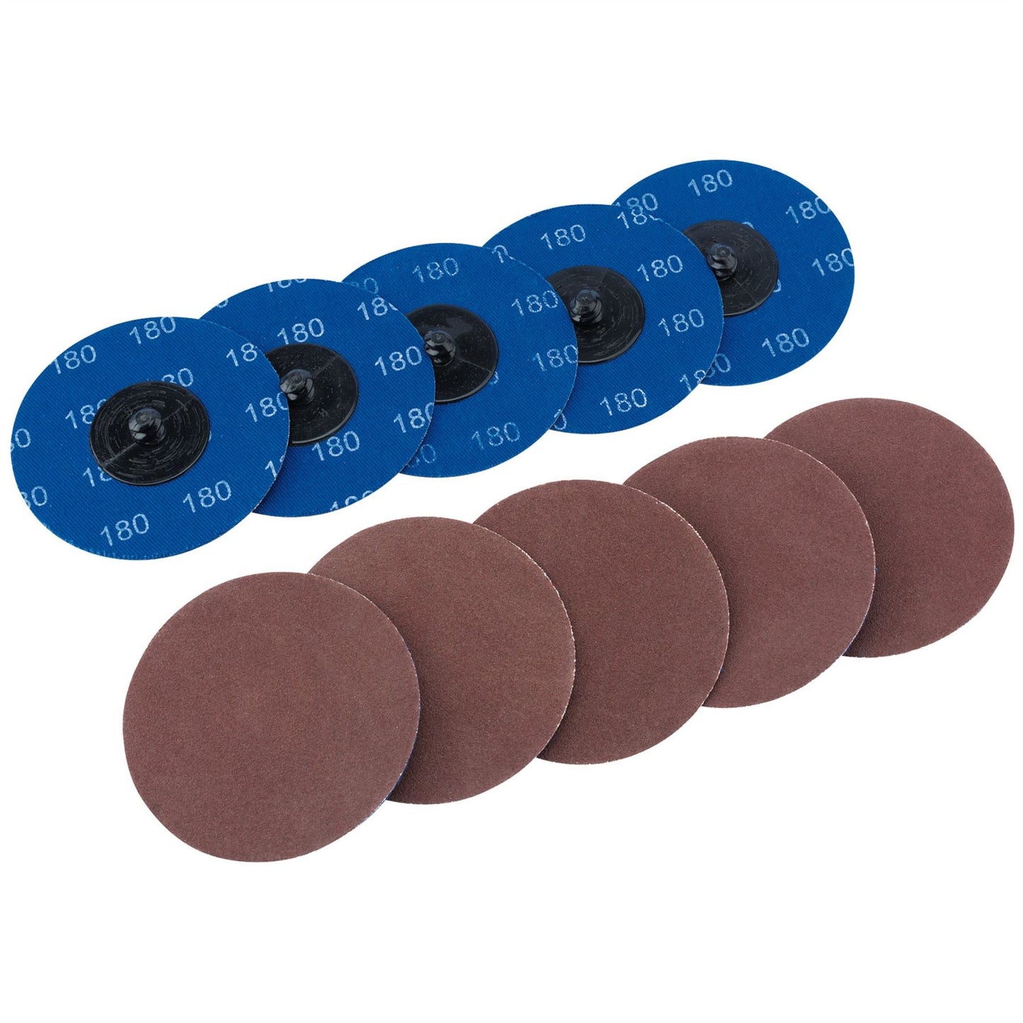 Draper 75618 Aluminium Oxide Sanding Discs 75mm 180 Grit Pack of 10 Draper
