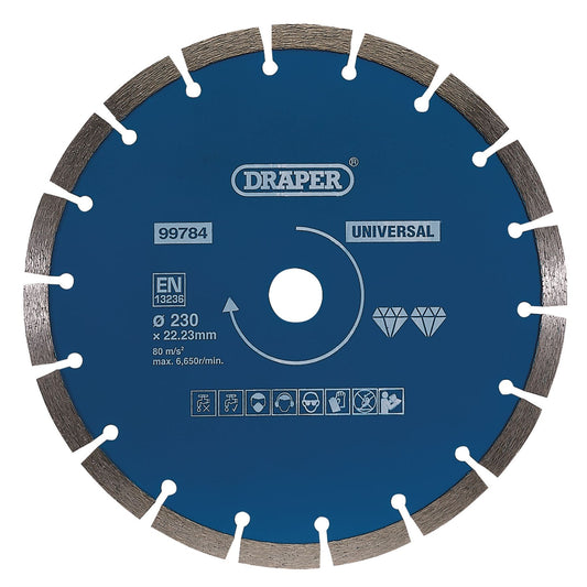 Draper 99784 Segmented Diamond Blade 230mm Draper