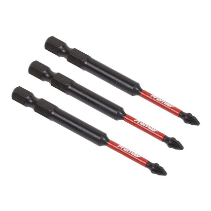 Sealey AK8257 Pozi #1 Impact Power Tool Bits 75mm - 3pc Sealey