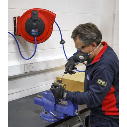 Sealey SA894 Retractable Air Hose Reel HD Mechanism 15m Ø8mm ID - PU Hose Sealey