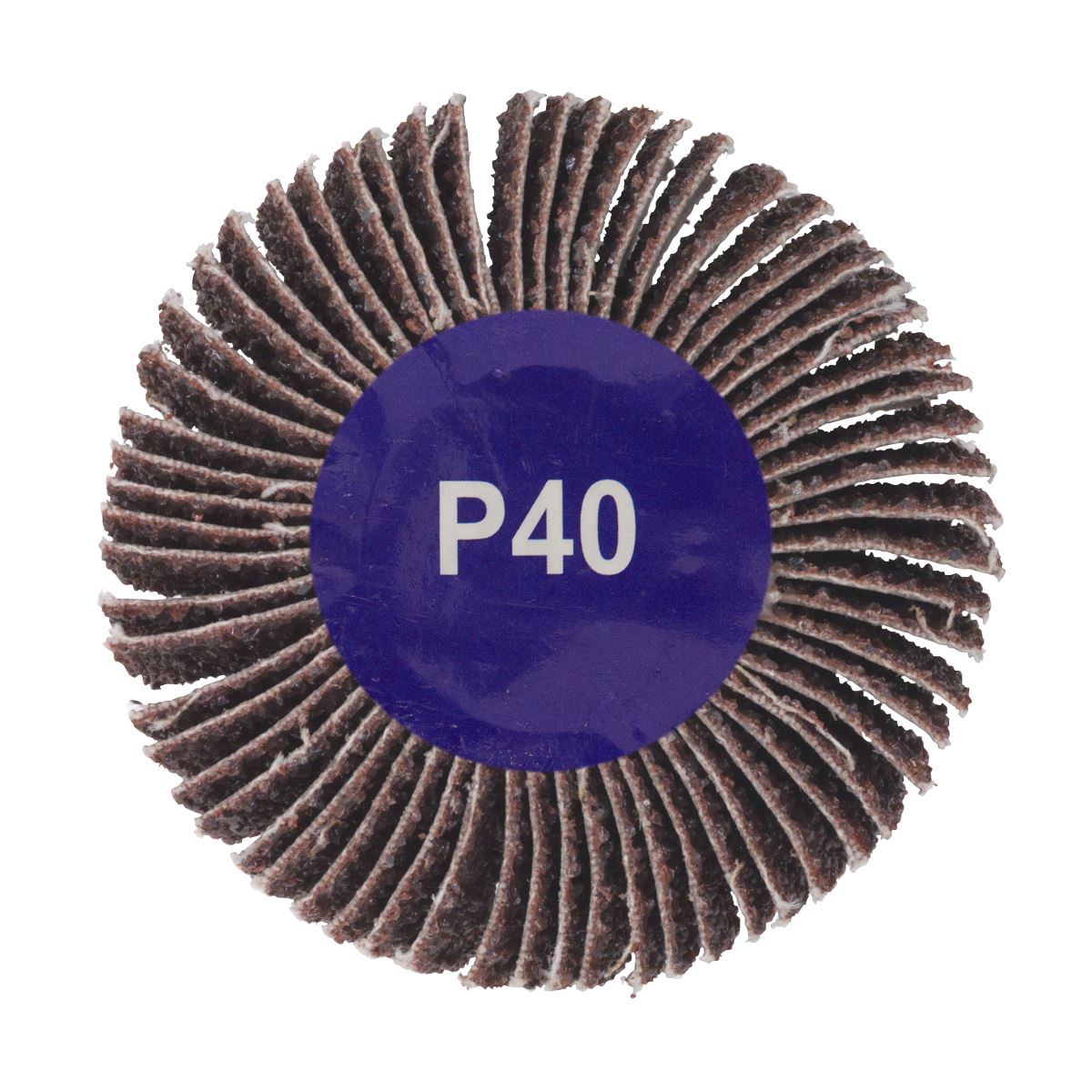Sealey FW402040 Abrasive Flap Wheel Ø40 x 20mm 40Grit Ø6mm Shaft Sealey