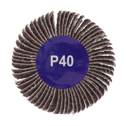 Sealey FW402040 Abrasive Flap Wheel Ø40 x 20mm 40Grit Ø6mm Shaft Sealey