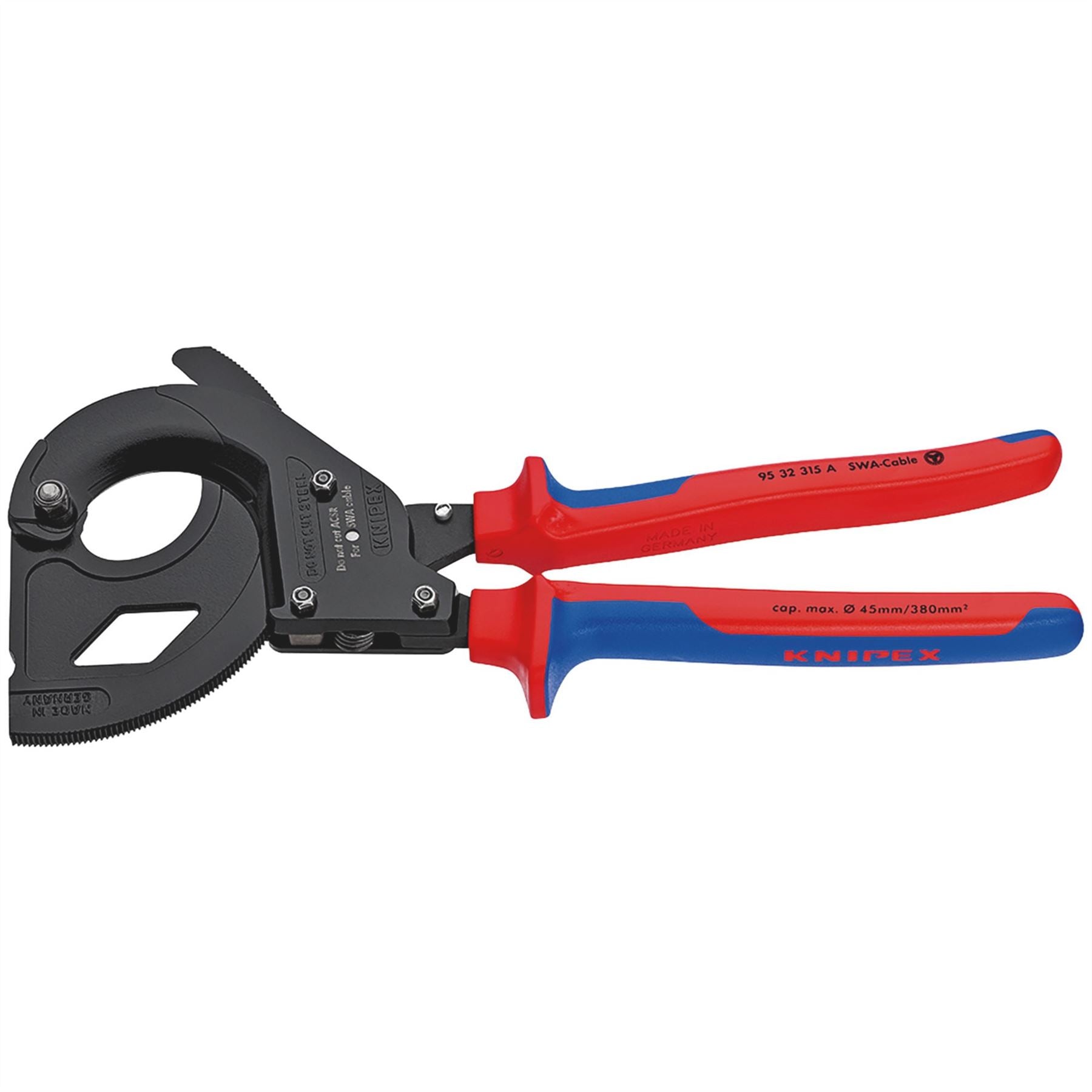 Knipex 82575 95 32 Ratchet Action Cable Cutter For SWA Cable 315mm 315A Knipex